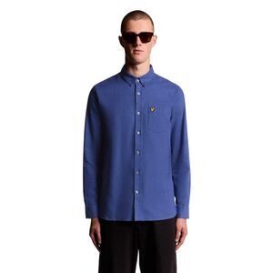 Lyle & Scott Mens Plain Flannel Shirt / Blue